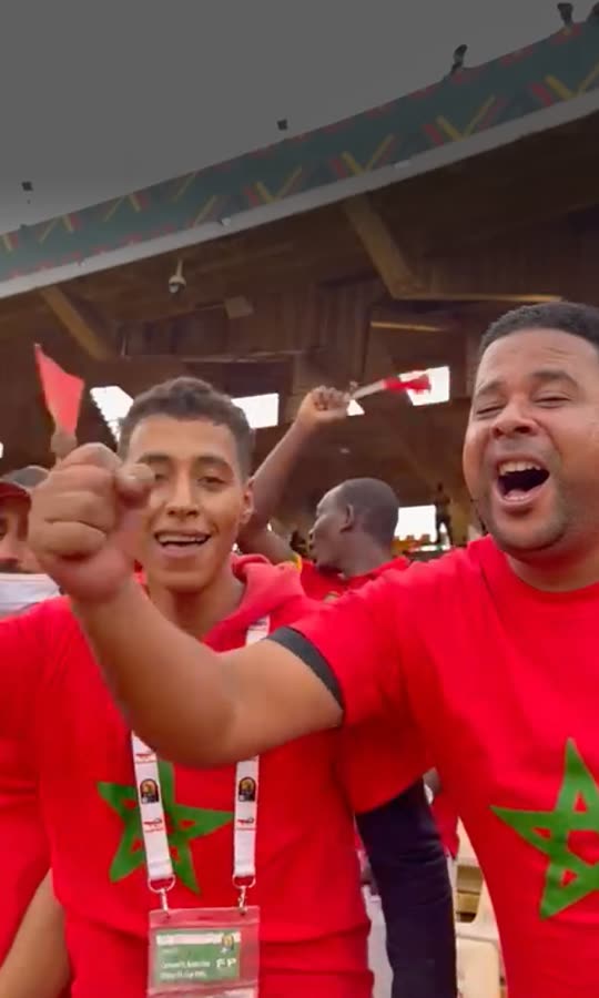 C.A.N : avec les supporters du Maroc à Yaoundé ⚽️