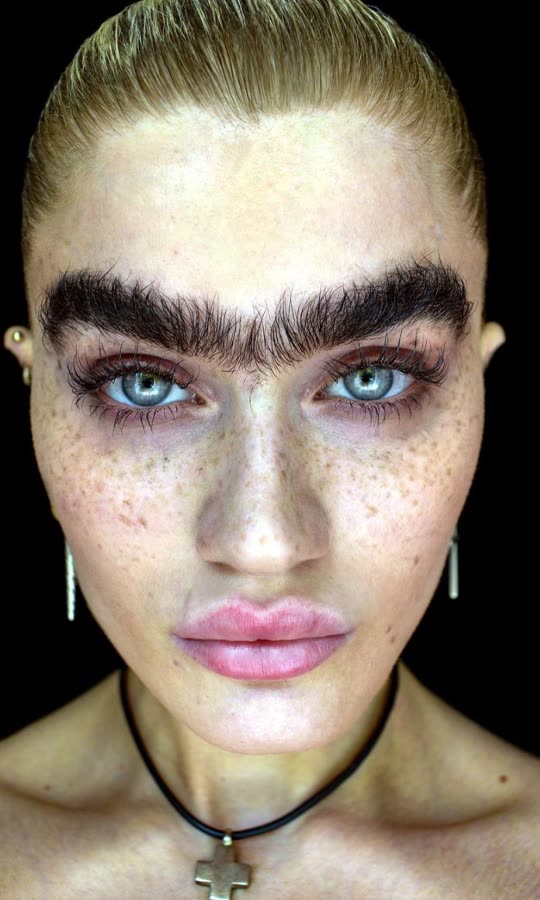 Model With Unibrow Doesn’t Care What The Haters Think