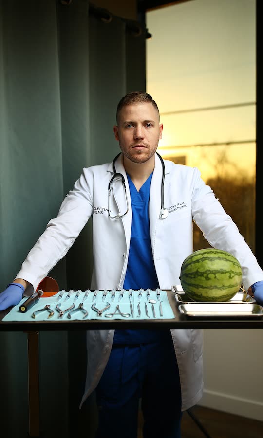He performs Surgery on Fruit!